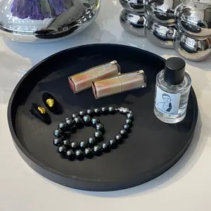 Round Display Tray, Modern Simple Coffee Table Tray, Round Trays for Home Decor, Waterproof Organizer for Soap, Home Decor