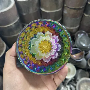 THIS iridescent lotus glass dish just broke my FYP  How is it THIS pretty?! #TikTokMadeMeBuyIt #ViralGlassware-909