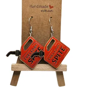 Fueled by Spite Earrings Unique Edgy Design Punk Style Fashion Accessories for Women Gift Idea Fine Jewelry Lightweight Comfort