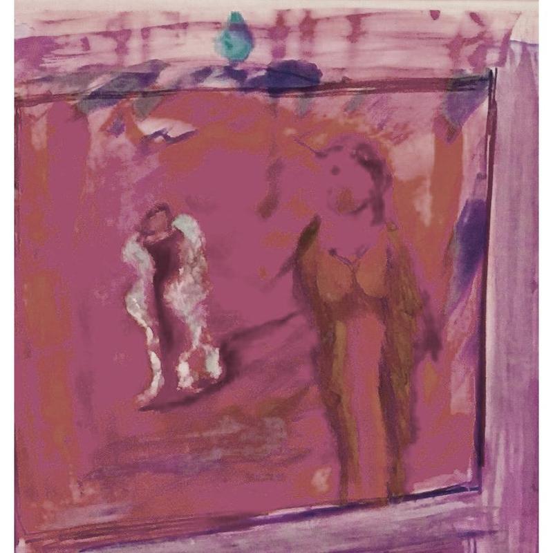 Hollywood Nights, Wall Art Contemporary Silk Painting