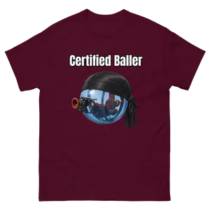 Certified baller fortnite meme funny brainrot apparel fashion cotton tee t shirt
