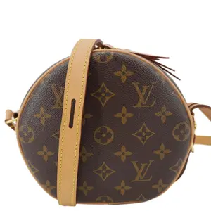 Pre-owned Louis Vuitton Monogram Canvas Shoulder Bags Petite Boite Chapeau Shoulder Bag Brown