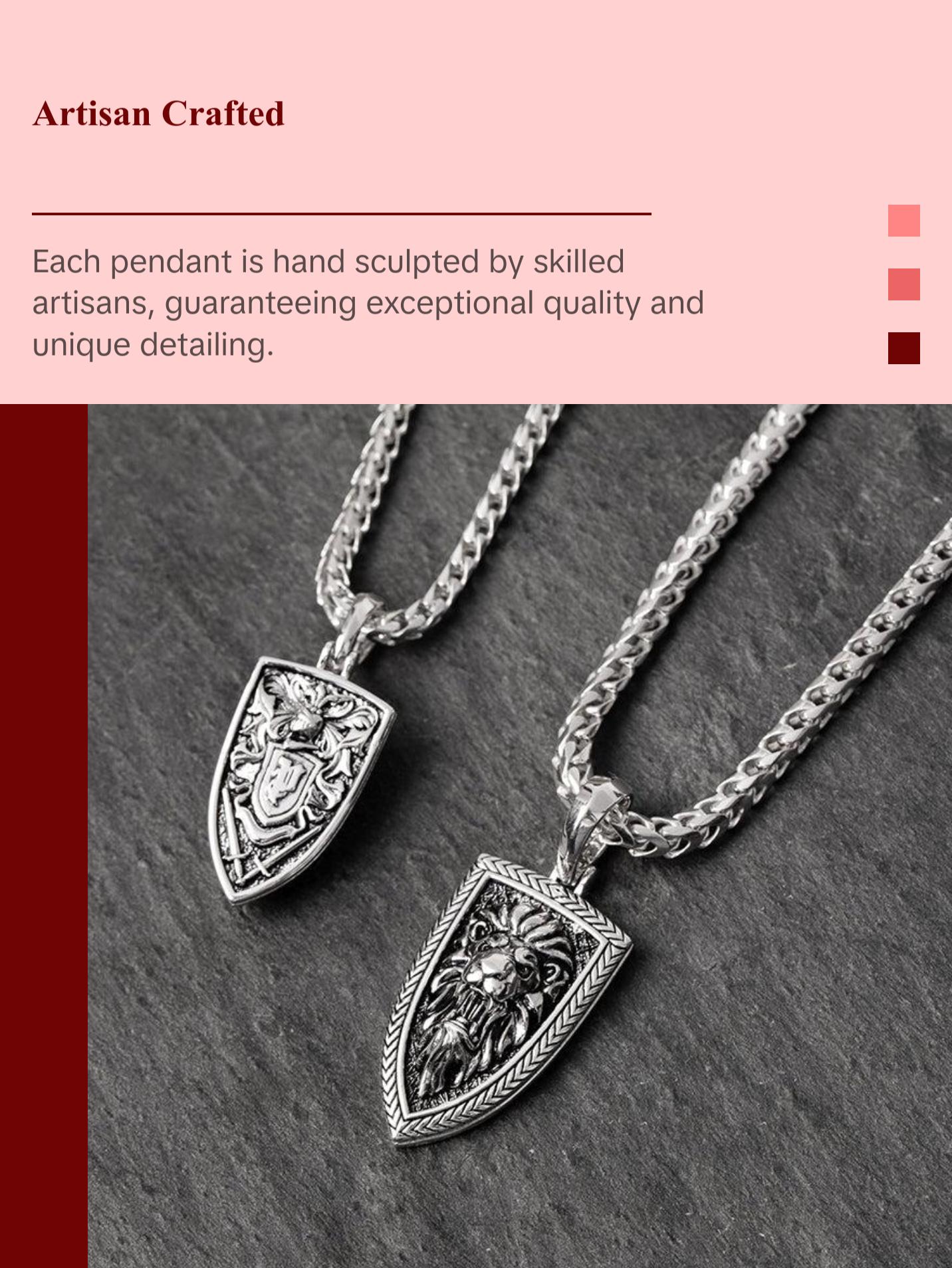 Empire, Silver Lion Head Pendant