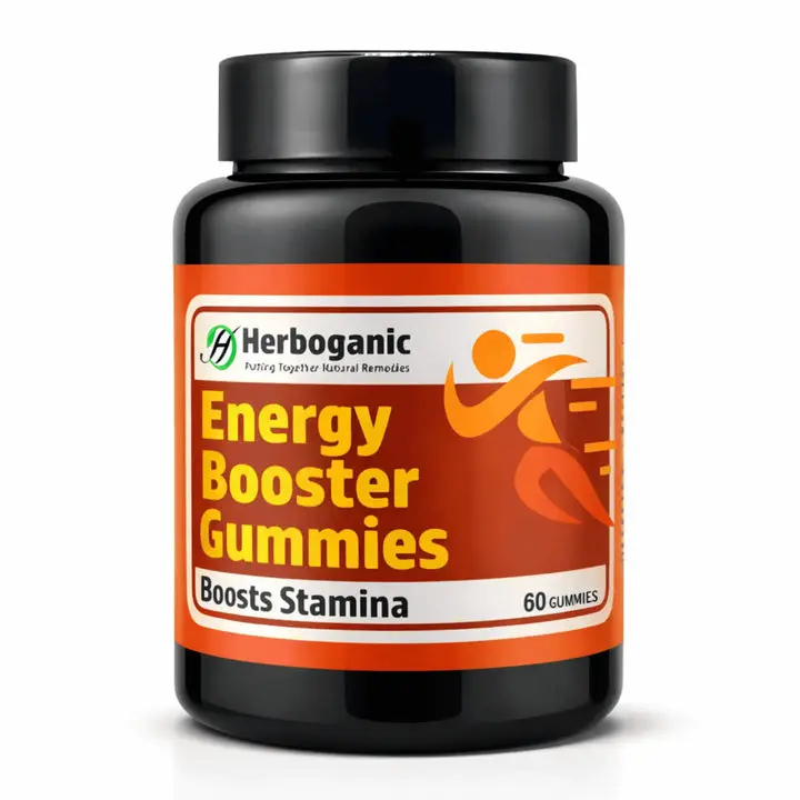 Energy Booster Gummies Daily Energy & Focus Support – Multivitamin & Herbal Extract Blend – Vegan Friendly – 60 Gummies