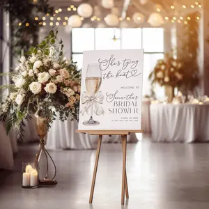 Bow Bridal Shower Welcome Sign, Tying the Knot Bridal Shower Sign, Bow Bridal Shower Poster, Champagne Bridal Brunch Welcome Sign Wedding