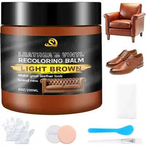 Light Brown Leather Recoloring Balm, Leather Repair Kit for Furniture,Couches &  Seats, Leather , Leather Color Restorer, Leather Scratch Remover