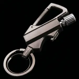 3 in 1 Multifunctional keychain keyring bottle opener, waterproof and reusable, suitable for outdoor activities, travel, camping, parties, creative gift, winter essential, outdoor gift for boyfriend, pure metal  (does not contain kerosene)  Portable