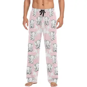 Tiktokshopblackfriday Mens Pajama Pants Animal Cute Elephant Men's Pajama Bottoms Sleep Lounge Pj Pants for Men Drawstring Pockets S-XXL Loungewear Menswear Lightweight Soft Breathable Elastic Waistband with Drawstring Side Pockets Casual Nightwear