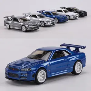ZZC MODEL 1:64 GTR R34 Die-cast Alloy Car Model Toys Can Open The Hood