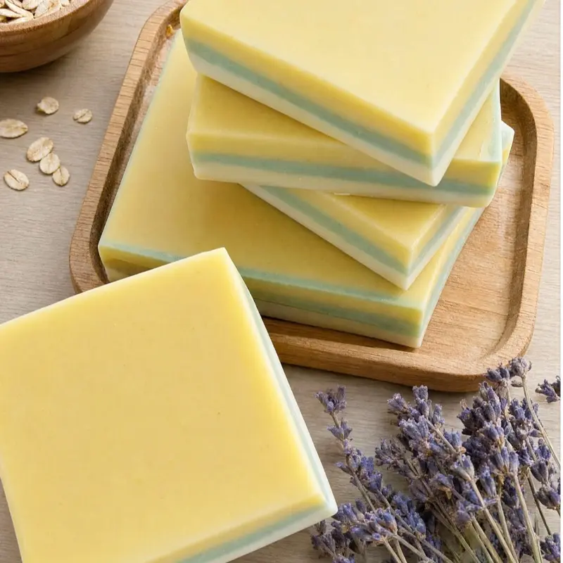 Lavender-Chamomile Scented Aroma Hydrating Moisturizer Soap - Gentle Daily Cleansing Body Care Bath & Shower Cleanser, Moisture