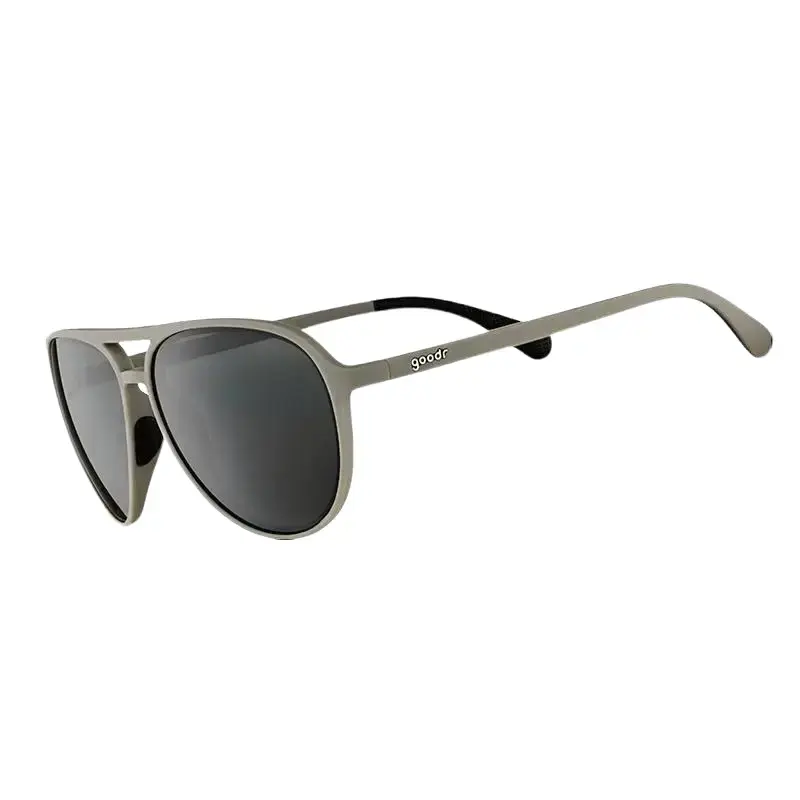 goodr Clubhouse Closeout Large Size (Mach G) Solid Gray Frame with Black Lens, UV400, No Slip No Bounce No Tangle goodr Clubhouse Closeout Large Size (Mach G) Solid Gray Frame with Black Lens, UV400, No Slip No Bounce No Tangle