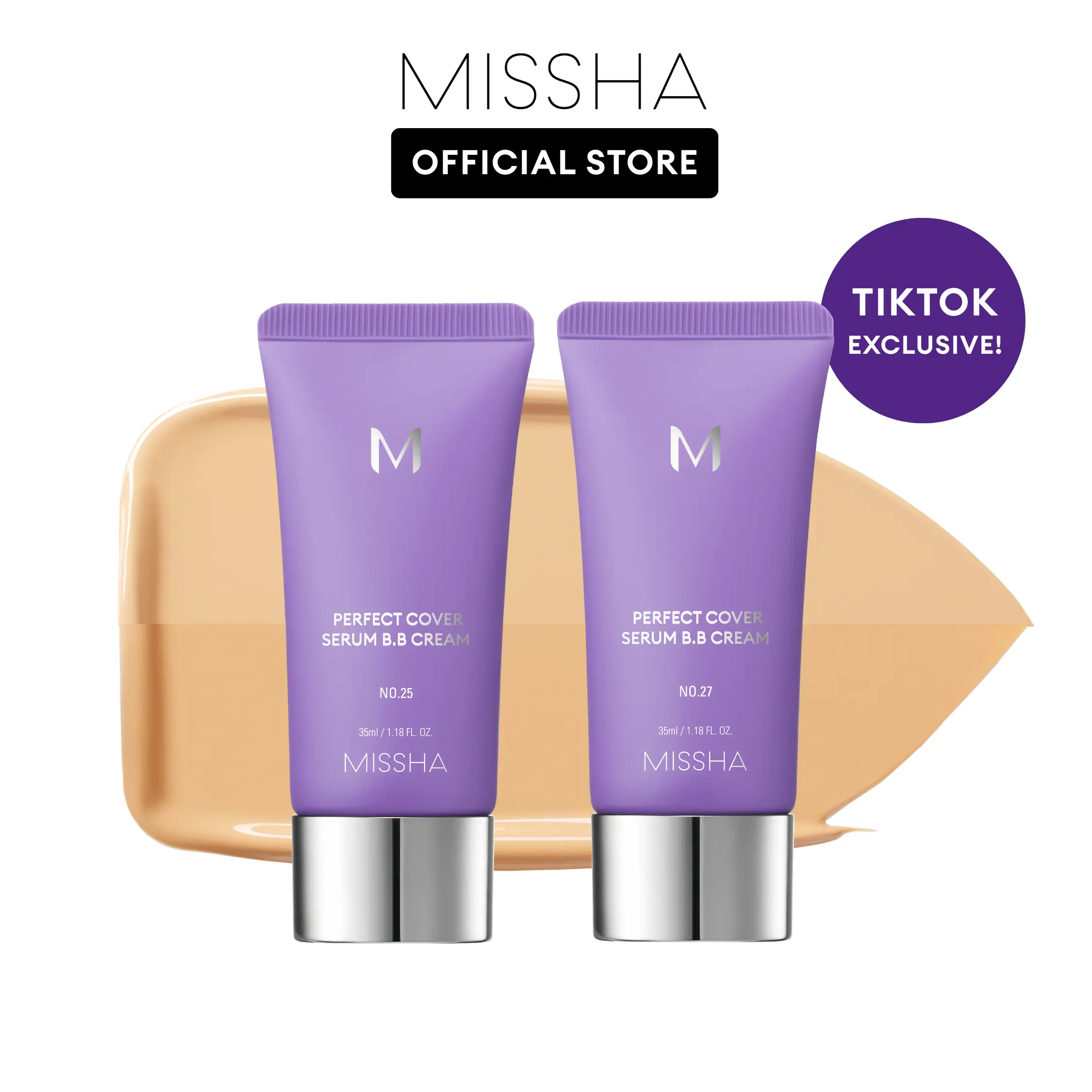 #25 Warm Beige + #27 Honey Beige