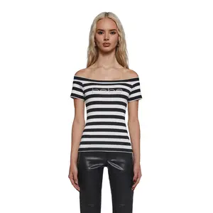 Off The Shoulder Striped Top