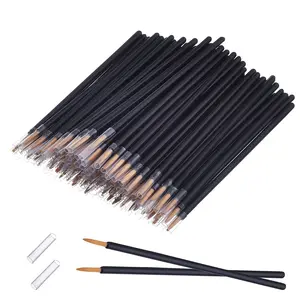 100-Pack Disposable Eyeliner Brush Applicators – Precision Cosmetic Eye Wands for Makeup Application Black
