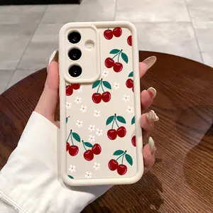 Case for Samsung S24 ultra plus S25 S23 S22 Ultra Plus Cherry Reverie Advanced fashion gift Anti-Scratch Shockproof Soft Silicone Protective Cover