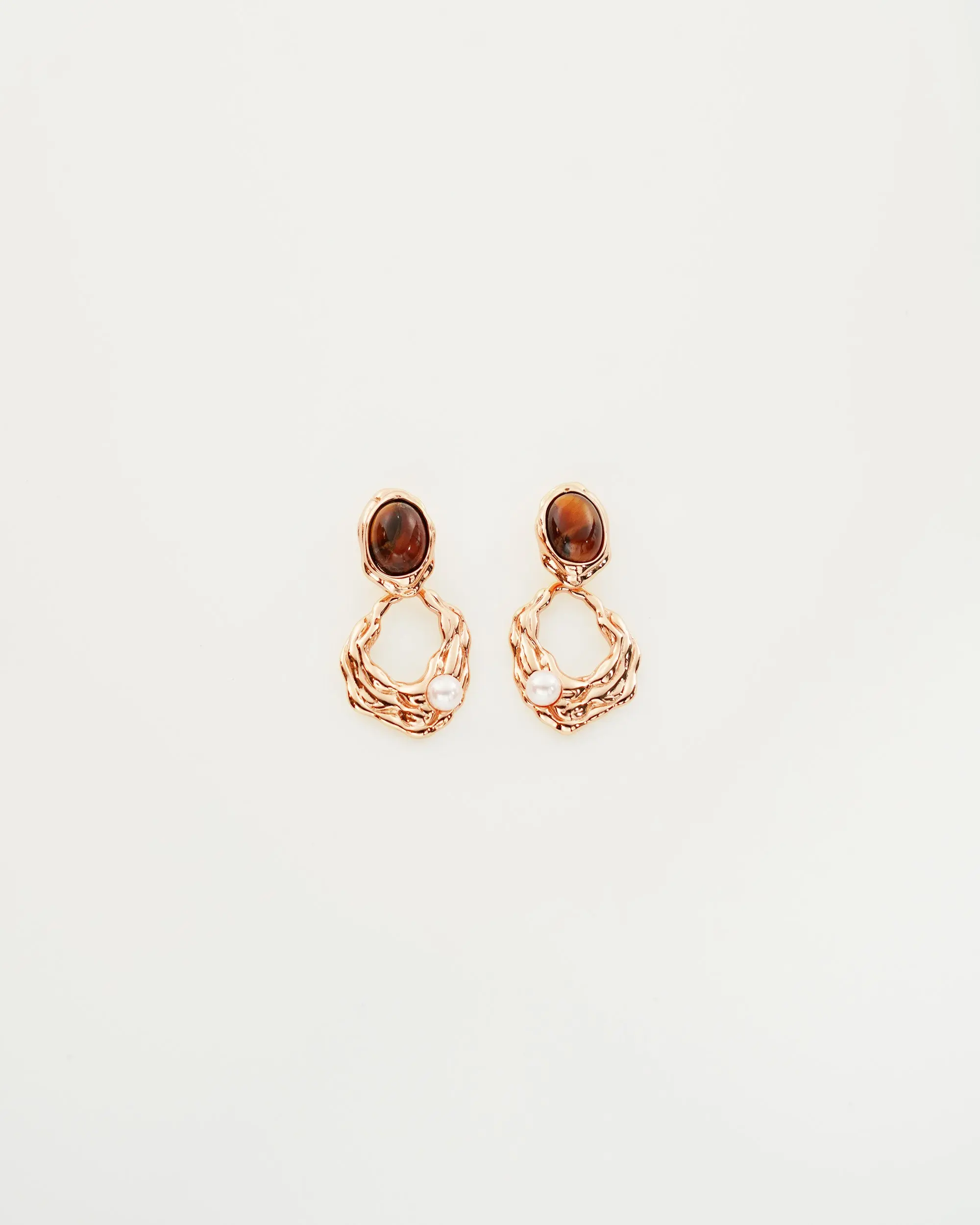 Aurora Gemstone Pearl Earrings