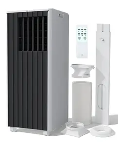 Garvee 8000 BTU Portable Air Conditioner, 3-in-1 Cooling, Dehumidifying & Fan for Rooms Up to 350 Sq. Ft | Quiet Sleep Mode | Energy-Saving 24-Hr Timer | AC Unit w/Remote & Full Window Kit, Black