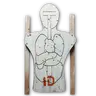 Infinite Defense Anatomical Torso-Shape Hunting Target - Self-Healing Vital Material Accessory, 30"x18"x0.5", Weatherproof, Reactive Hits, 7000-Round Durability, 2 Spring Clamps, 12 Months Coverage, No Hollow Points or Slugs for Training & Target Practice