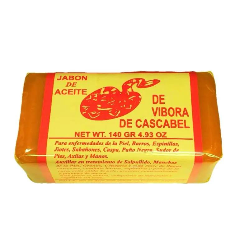 Jabón de Vibora de Cascabel 4.93 oz Rattlesnake Oil Soap for Skin Made in Mexico 140 GR