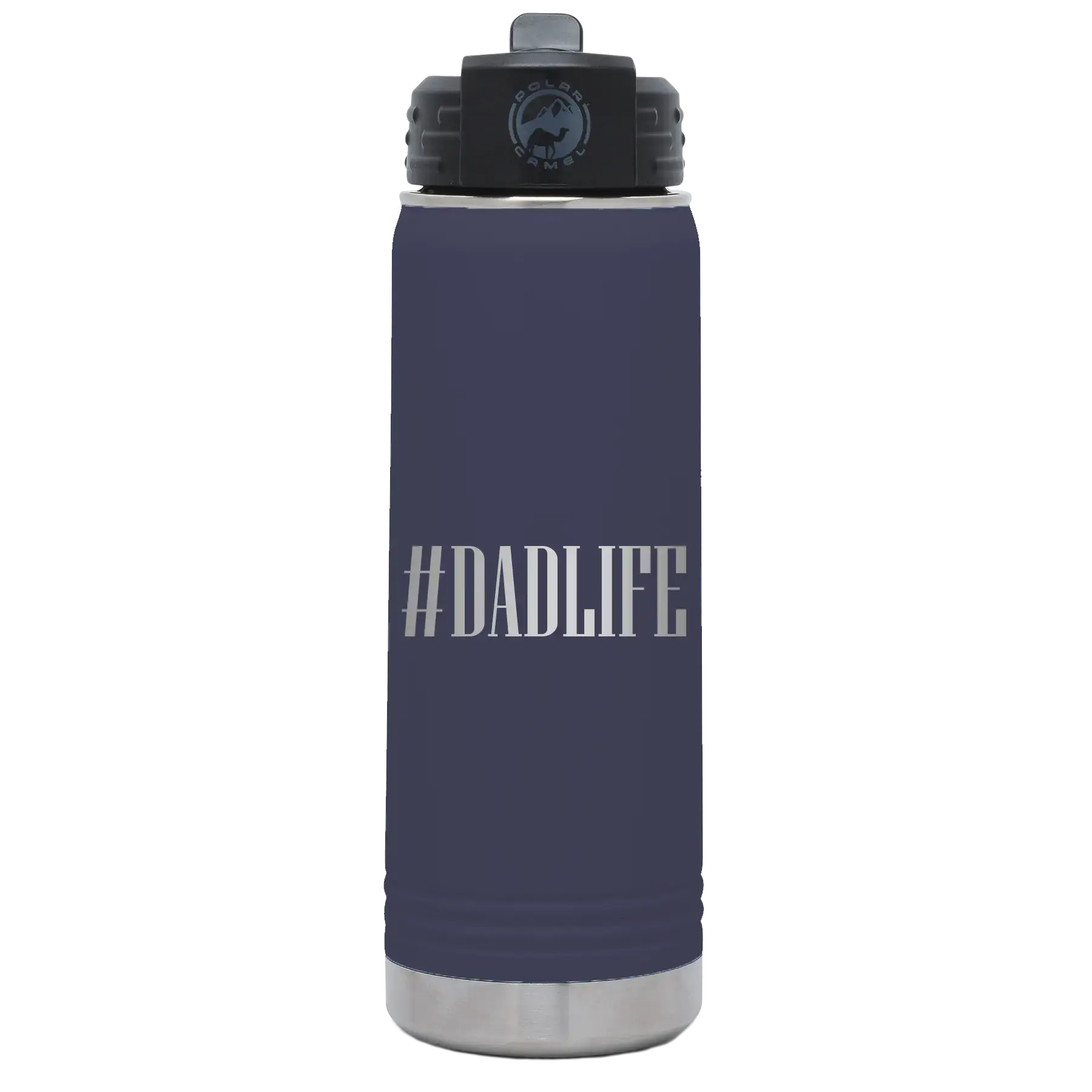 Personalized Dadlife 20 oz Water Bottle - Navy