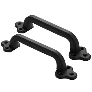 2Pcs 9in Rustic Barn Door Handles – Heavy Duty Carbon Steel Gate Pulls