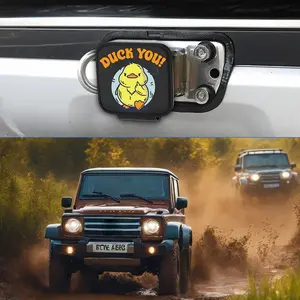 Funny Duck Hitch Cover for 2 Inch Receivers - Trailer Hitch Cover Tube Plug Insert Cap, Compatible with Pickup, SUV, Jeep, Cars, Trucks, RV & More Exterior Accessories