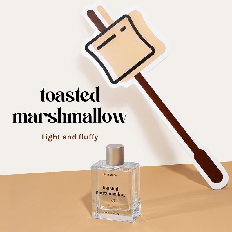 Just Juice Toasted Marshmallow - Vanilla Perfume for Women and Men - Gourmand Mini Travel Perfume with Caramel, Marshmallow, Amber Notes - 0.33 oz