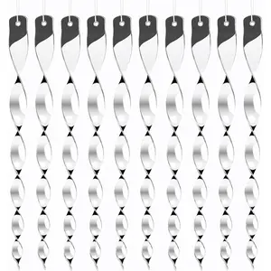 10 Pack Bird Deterrents for Outside, Bird Repellent Hanging Silver Plastic Reflectors Scare Rods, Garden Decorative Reflective Scare Birds Away, Like Woodpeckers, Pigeons and Geese