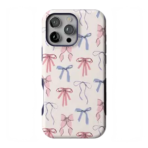 Casely iPhone 16 Pro Max Case | Coquette Girlie | Pastel Bows | Bold Protective Design | Compatible with MagSafe