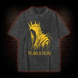 The King in Yellow Washed T-shirt,fathersdaygift