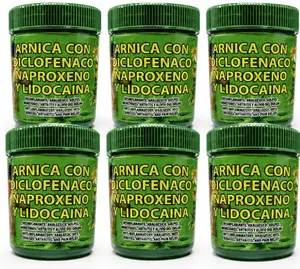 6-Pack Topical Healthcare Supplement Cream - Infused with Arnica, Diclofenac, Naproxen, Lidocaine - for Massage & Body Wellness (Beauty & Personal Care, Bath & Body Care, Massage Oil)