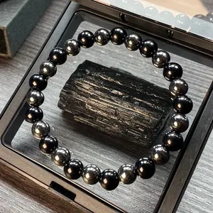 Memory & Protection Healing Bracelet – Black Tourmaline & Hematite 8mm Gemstone Beads | Unisex Crystal Jewelry for Men & Women | Daily Wear Grounding, Energy Shield & Halloween Protector Gift