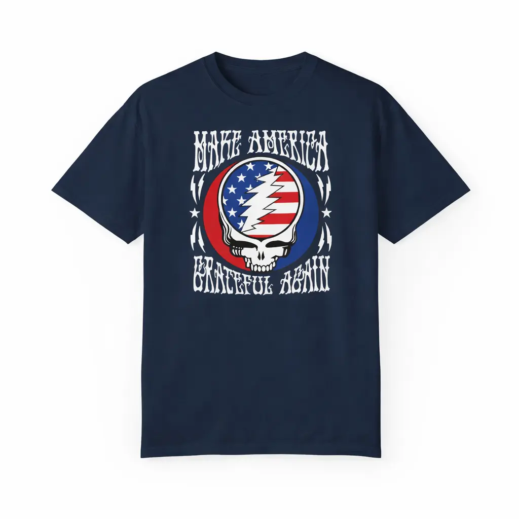 Grateful Dead Inspired Make America Grateful Again Unisex Short Sleeve Tee, Deadhead t shirt, Republican Hippie tee