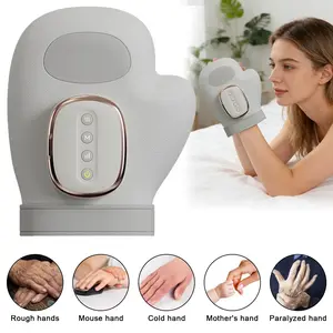 Heated Hand Massager with Pressure, USB Rechargeable Electric Hand Massager, 3 Massage Modes, 5 Pressure Levels, Portable Wireless Design