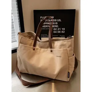 Women's Colorblock Tote Bag, Large Capacity Shoulder Bag for Work & Daily Used, Casual Trendy Versatile High-quality Daily Commuting Bag, Girl Fashionable Bag