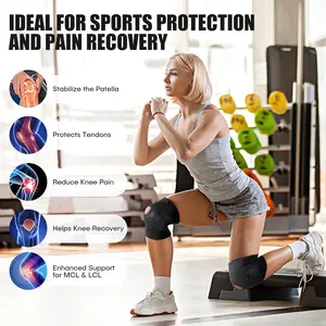 Knee Brace with Side Stabilizers for Meniscal Tear Knee Pain ACL MCL Arthritis Injuries Recovery Breathable Adjustable Support for Men Women