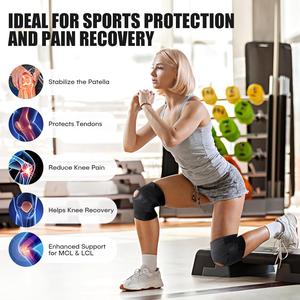 Knee Brace with Side Stabilizers for Meniscal Tear Knee Pain ACL MCL Arthritis Injuries Recovery Breathable Adjustable Support for Men Women