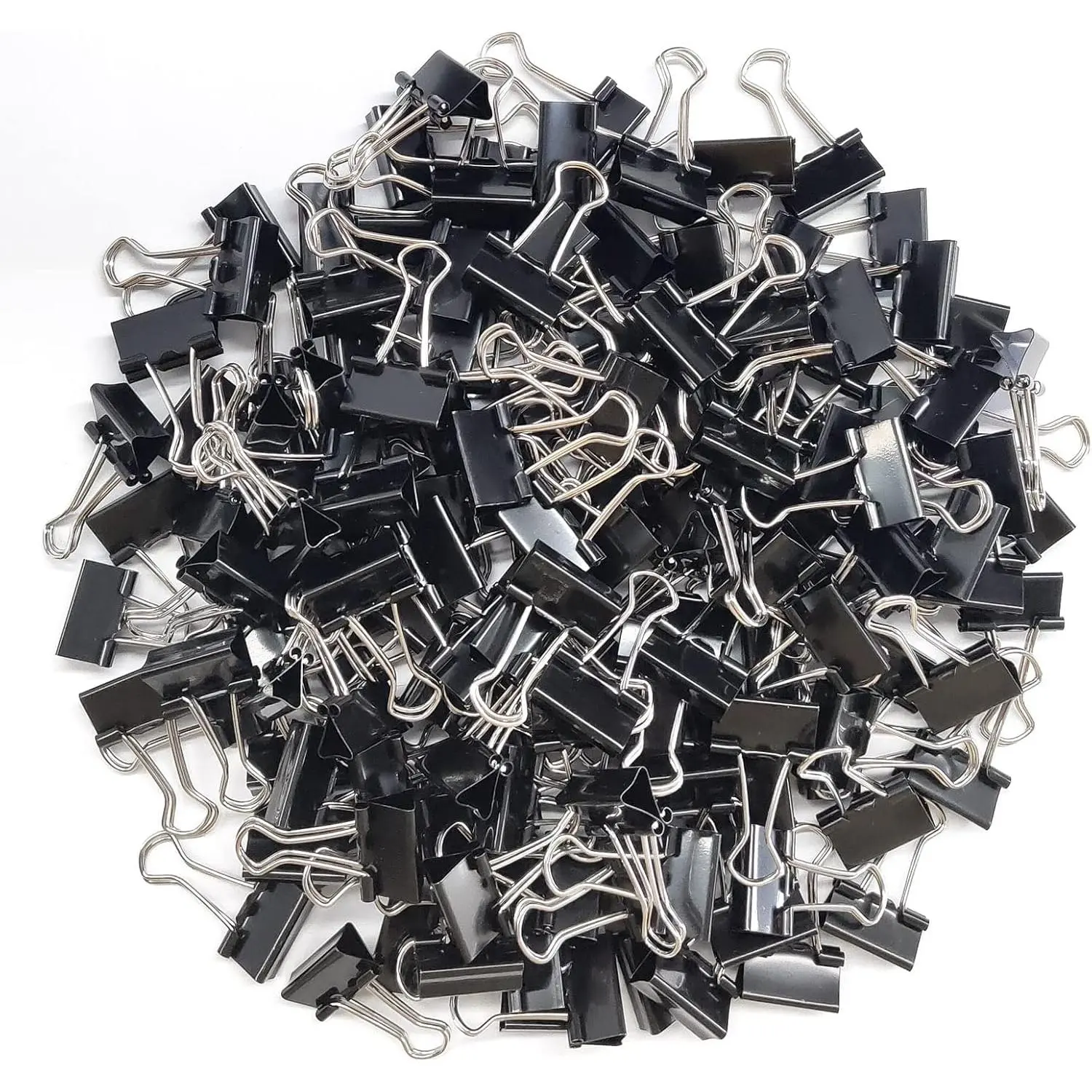 180 Pack Mini Binder Clips 3/4-Inch Width, Small Paper Clamps for Office Supplies, Black