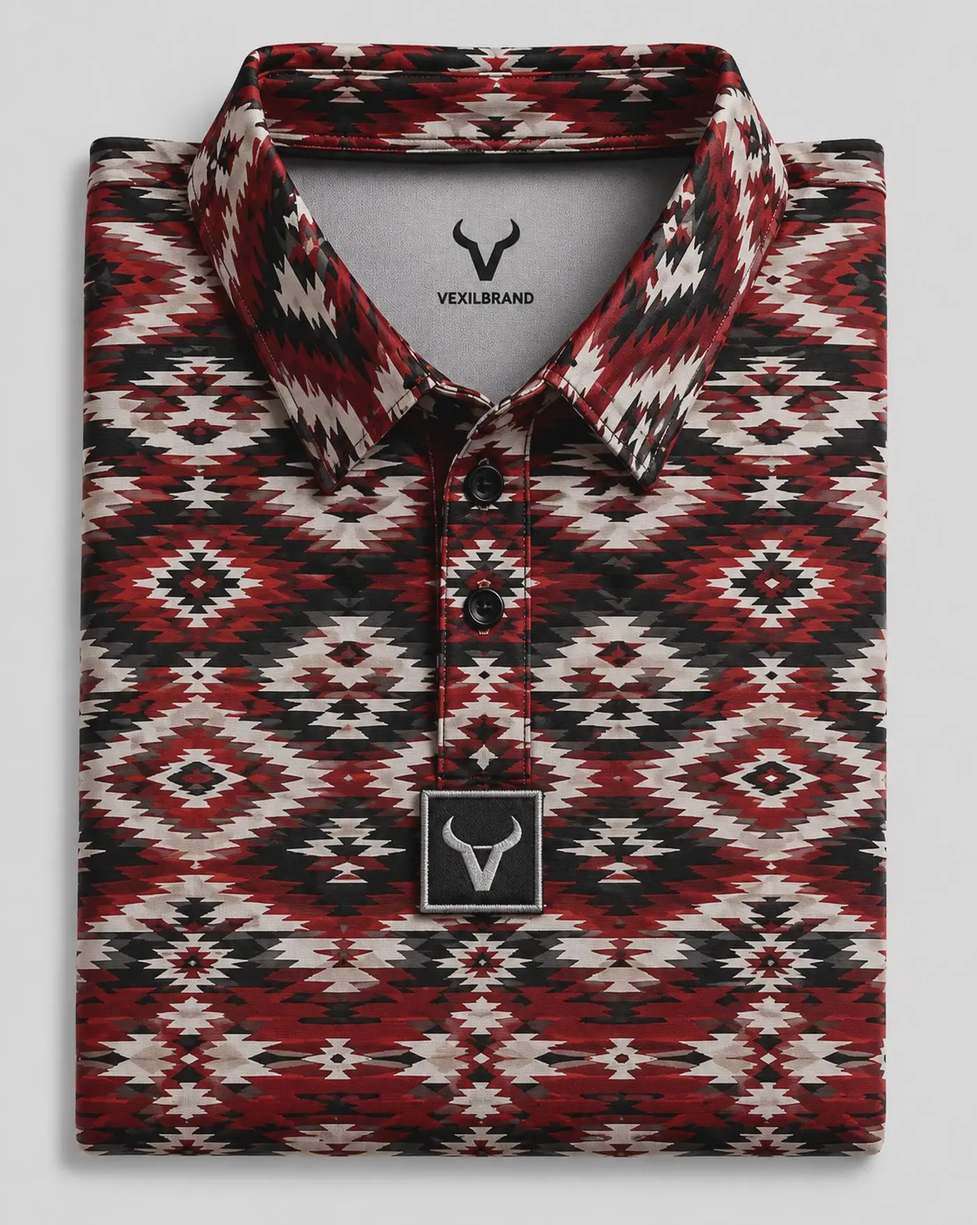Vexil Brand Masters - Polo - Cinch Red/White/Black Aztec