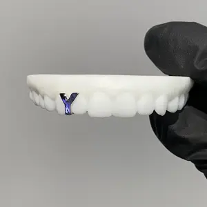 Custom Letter Y Teeth Grillz 925 Silver Hiphop Grillz for Women and Men