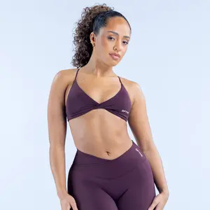 Dfyne Vision Twist Front Sports Bra Summer Daily Yoga Bra Super Soft Comfort Supportive Bralette