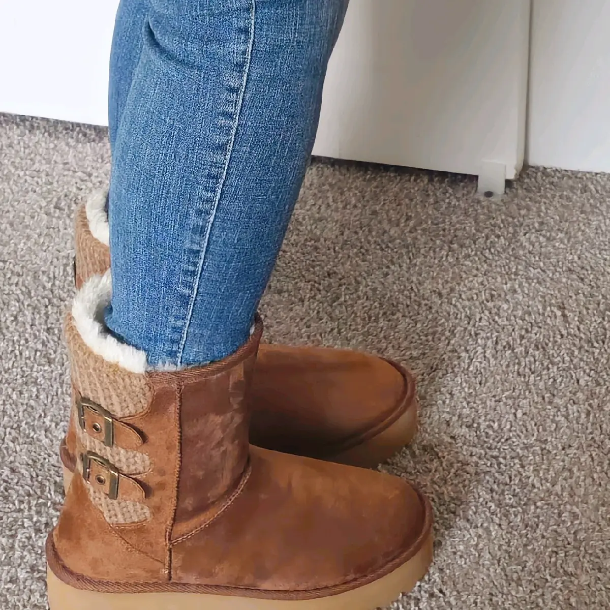 ChicStore2024 Women's Solid Color Fluffy Snow Boots - Fashionable, Warm & Cozy for Fall & Winter - Footwear, Walking Shoes