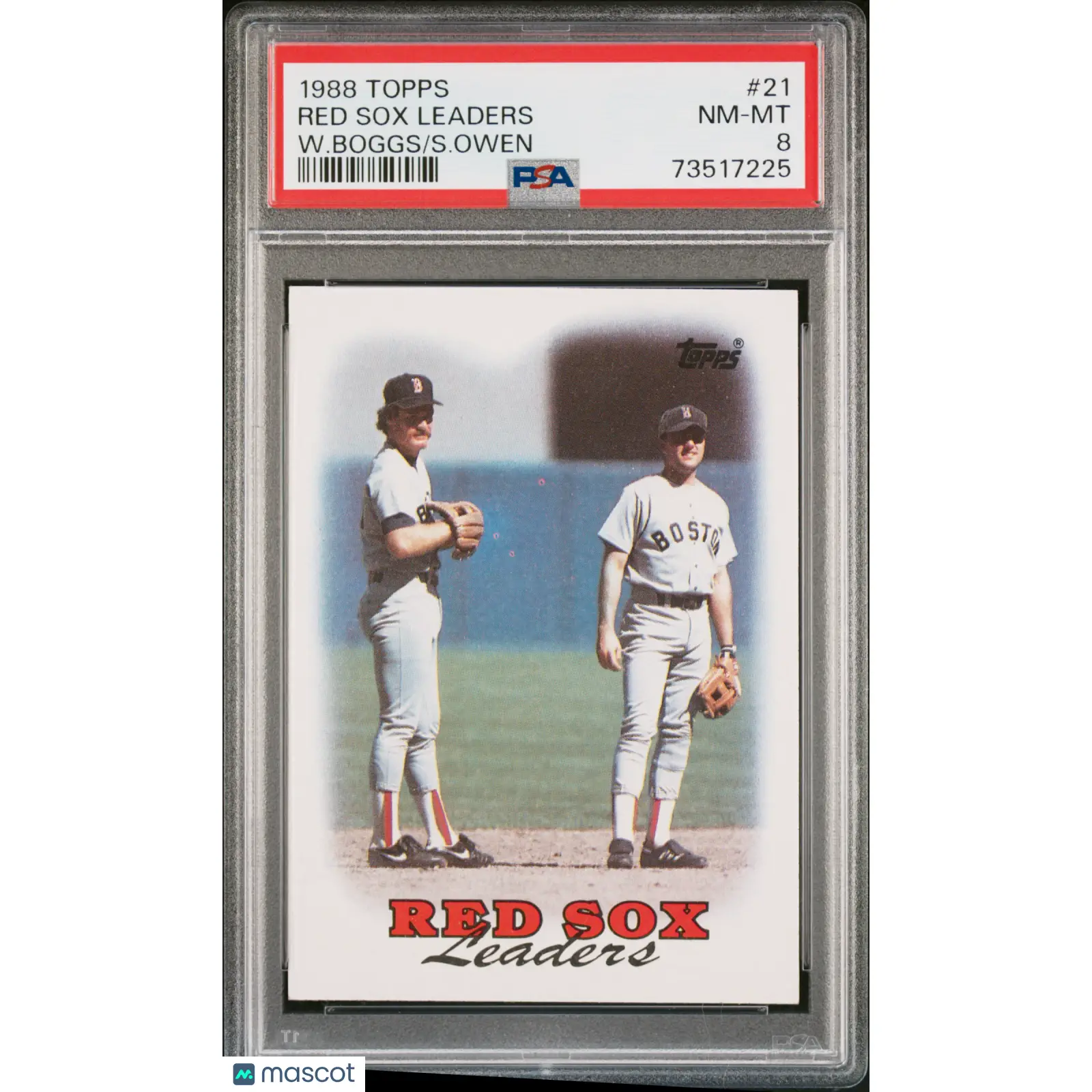 Red Sox Leaders PSA 1988 Topps Baseball #21 8 73517225