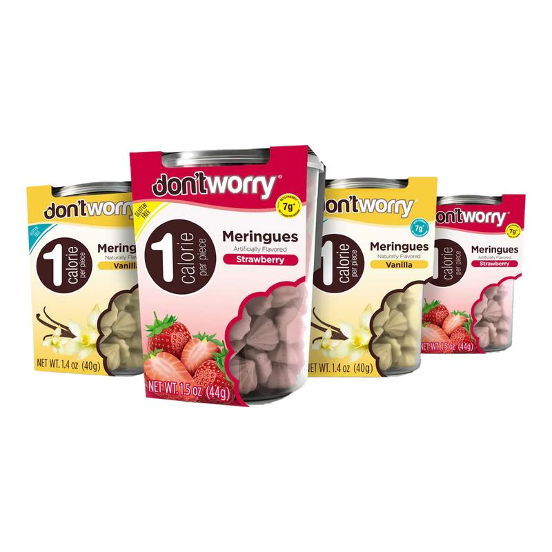 Sweet Harmony Strawberry & Vanilla Meringue Cookies – 4 Pack