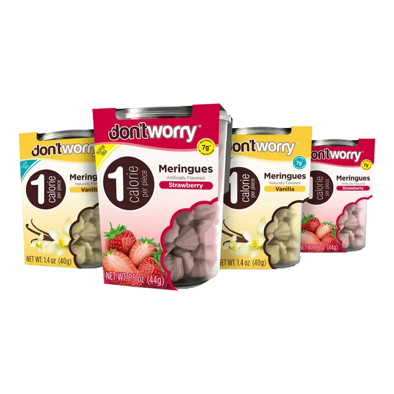 Sweet Harmony Strawberry & Vanilla Meringue Cookies – 4 Pack