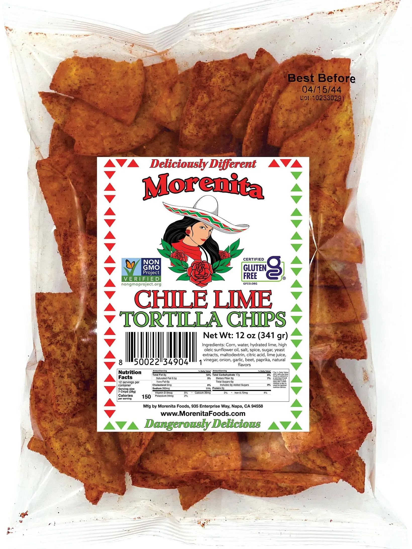 Morenita Chile Lime Tortilla Chips 12 Oz