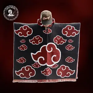 Alpaca Wool Poncho – Cloud Design, Unisex, Handmade in Ecuador