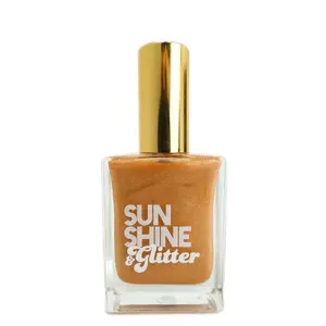 Sunkissed Makeup Shimmer Spray Oil for Hair and Body - Golden Glitter Highlighter for Radiant Glow - Cosmetic Product