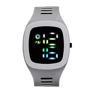 OIDEA Unisex Digital Sport Watch, Colorful Large LED Display, Year Month Date Stopwatch, Adjustable Silicone Band, 5 Colors