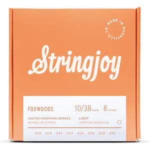 Stringjoy 10-38 Light Gauge Foxwoods - Coated Phosphor Bronze Mandolin Strings